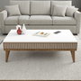 Hanah Home Mesa de Centro Milan Nogal y Blanco